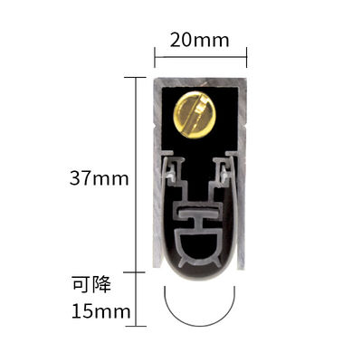 Автоматические герметичные уплотнители для дверей с анодированной отделкой