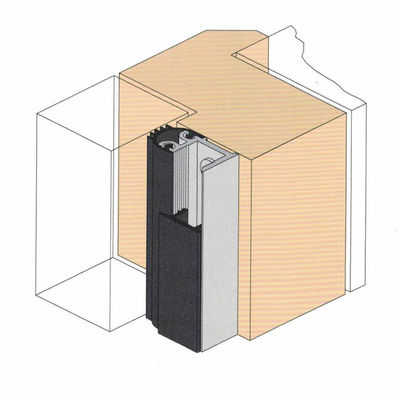 Винт прокладки уплотнения алюминиевой двери 6063 нижний зафиксированный с силиконовой резиной
