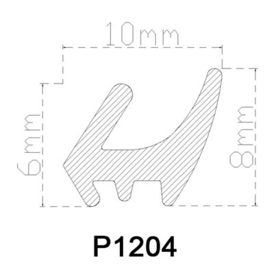 тип прокладки паза резиновой прокладки PVC 10*8 mm Брауна барьера